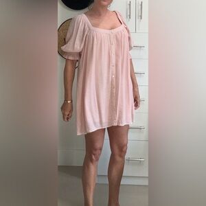 Boho relaxed fit peach dress